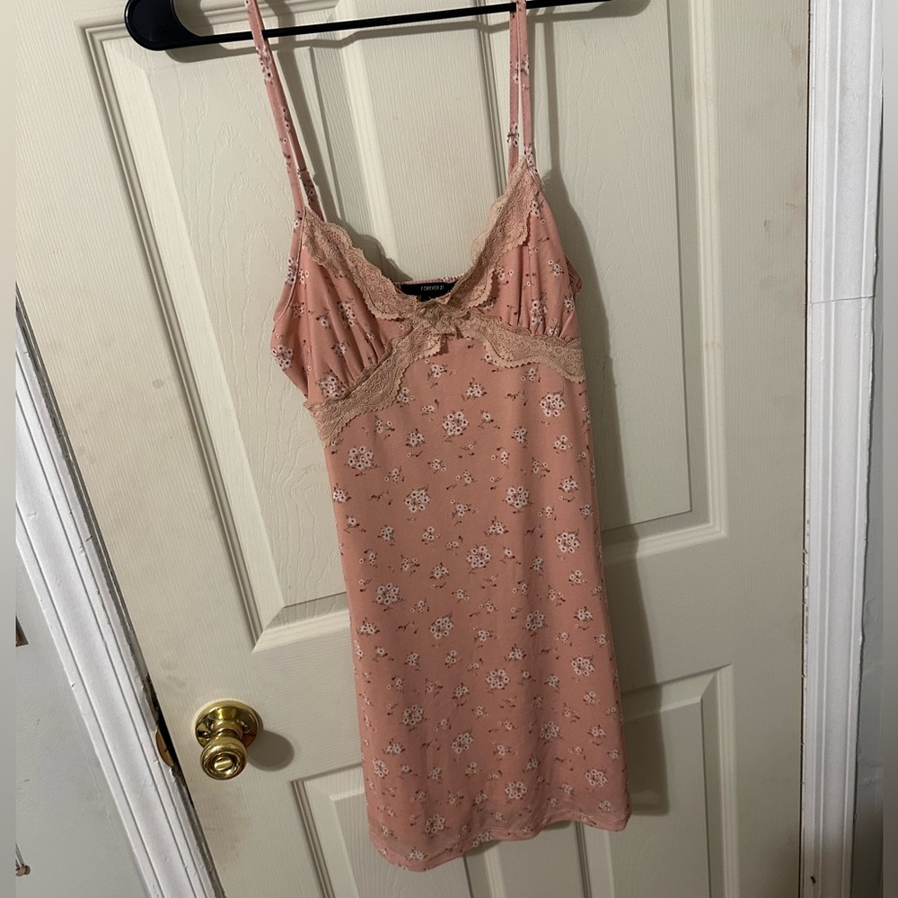 Flower Print Slip Dress